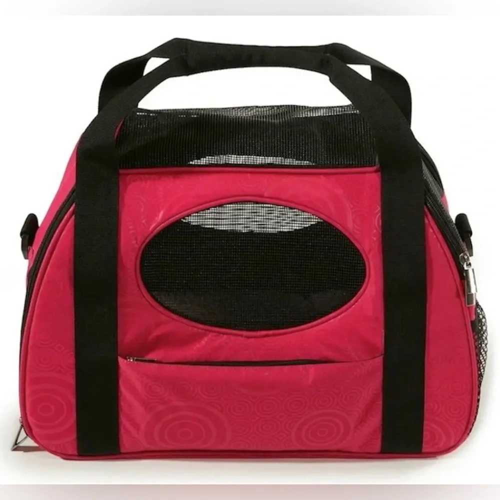 GEN7 CARRY-ME PET CARRIER, traveling carry-on, Raspberry color, max 20 lbs